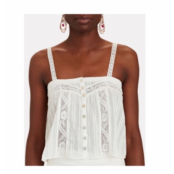 LoveShackFancy Maitri Tank in White. - Picture 1 of 6